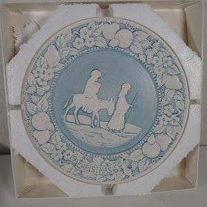 Vernon Metlox Xmas Plate 1975 Songs of Christmas O Holy Night 8.5 inch Vintage